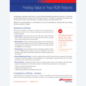 finding value in your b2b returns
