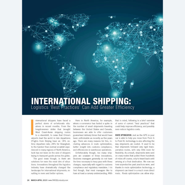 international shipping article