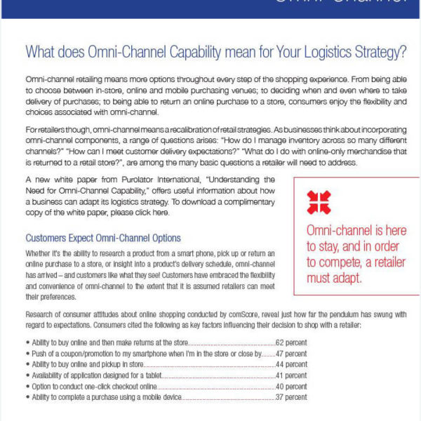 What omni-channel capability means for your logistics strategy