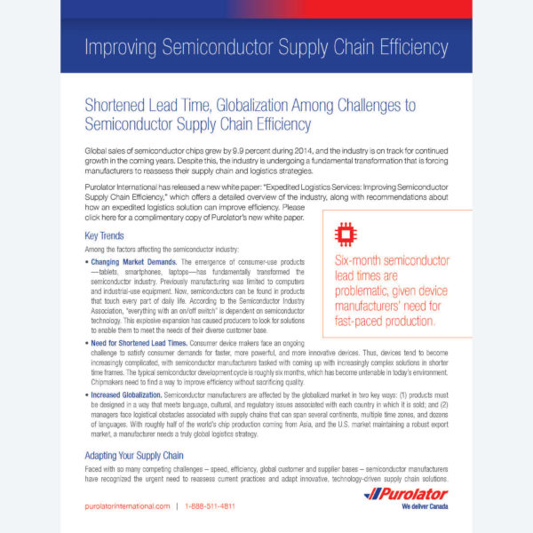 Improving semiconductor supply chain efficiency