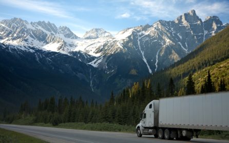 truck used for expedited shipping services