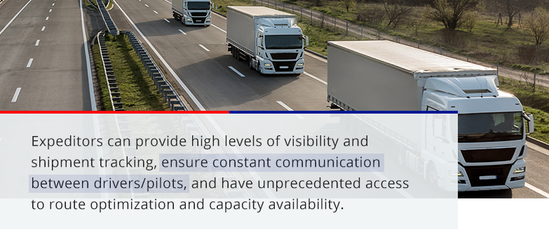 expeditors can provide high levels of visibility