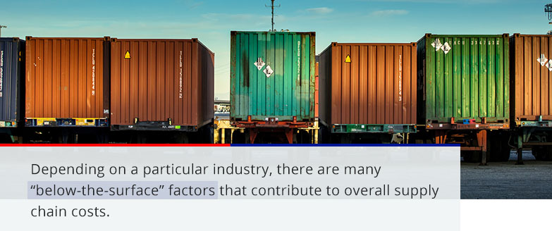 Depending on a particular industry, there are many below the surface factors that contribute to overall supply chain costs