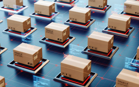 boxes with high-tech products prepared for shipment