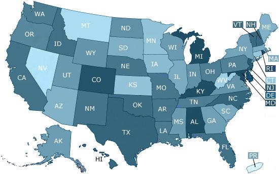 Foreign Trade Zone map of the United States