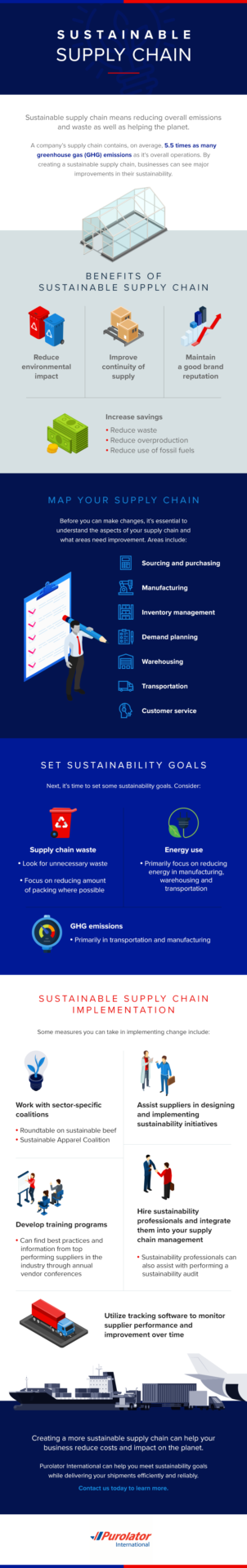 Sustainable supply chain infographic